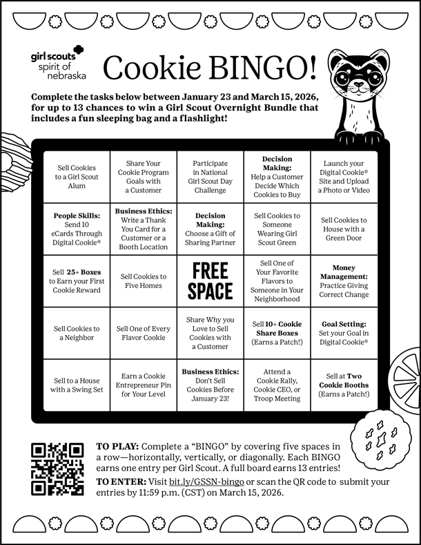 Cookie BINGO Card