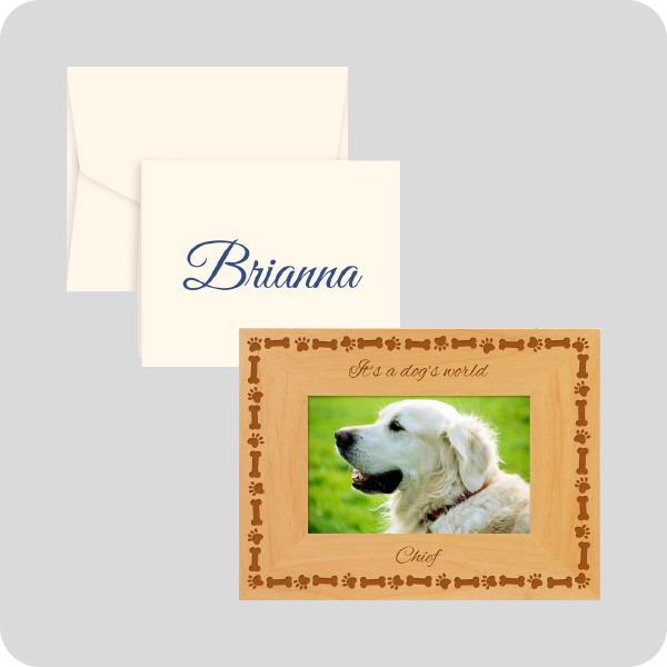 Personalized Stationery and Photo Frame